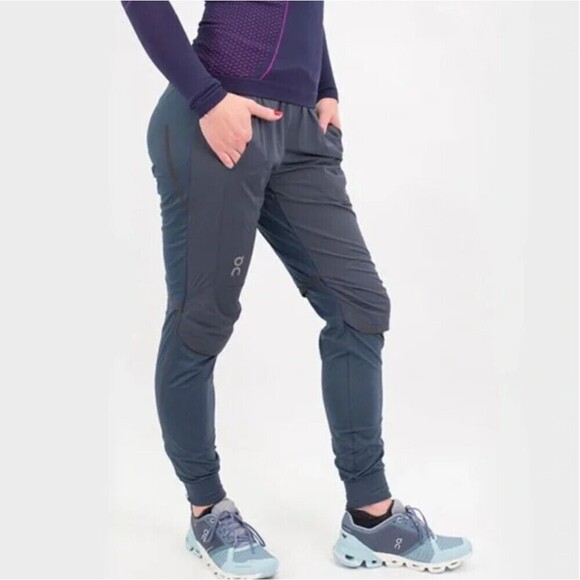 On Running Pants - On Running Women's Dark Blue Running On Clouds Jogger Pants Size Small